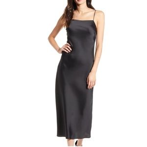 Topshop satin midi slip dress